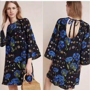 Maeve by Anthro Lucinda Silk Tunic Dress Floral